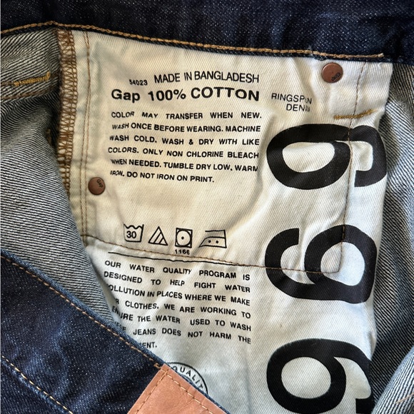 GAP 1969 Men's Dark Wash Denim Straight Leg Jeans Size 32x30. Never worn. - Picture 4 of 5